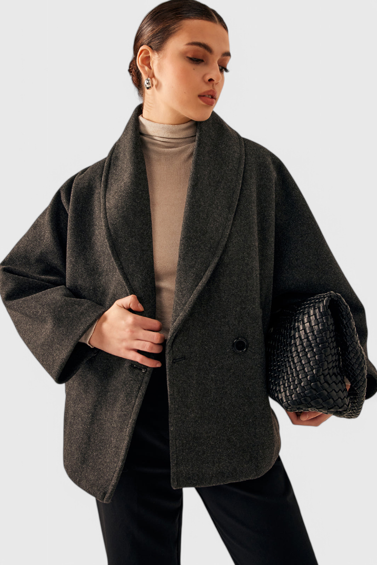 Penelope | Cappotto Oversize con Collo a Sciarpa