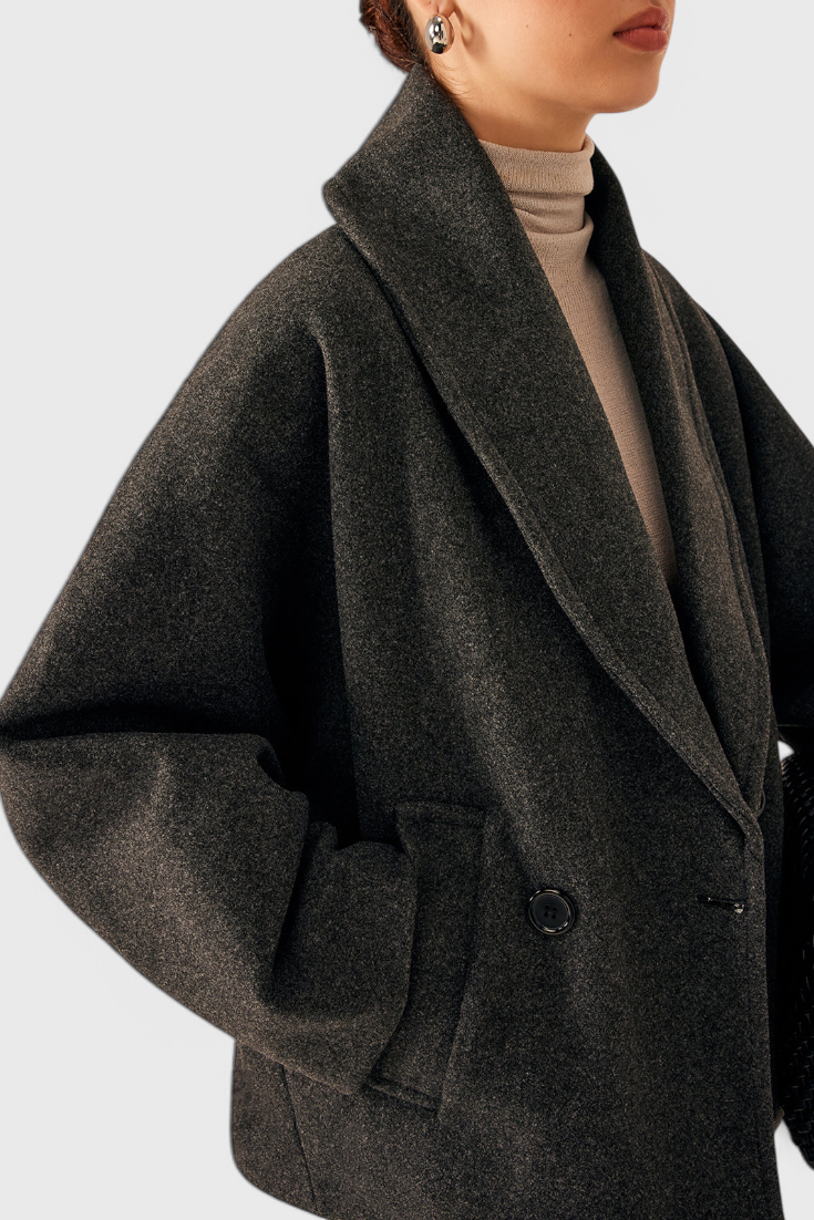 Penelope | Cappotto Oversize con Collo a Sciarpa