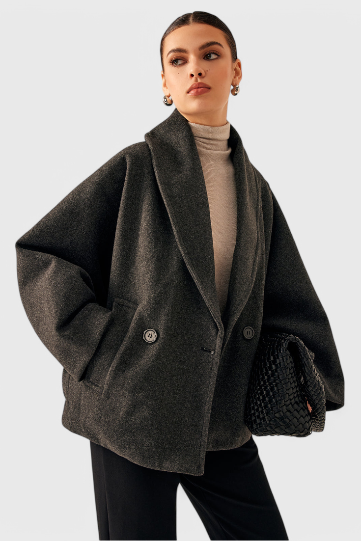 Penelope | Cappotto Oversize con Collo a Sciarpa