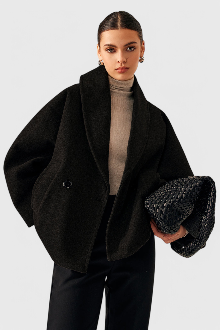 Penelope | Cappotto Oversize con Collo a Sciarpa