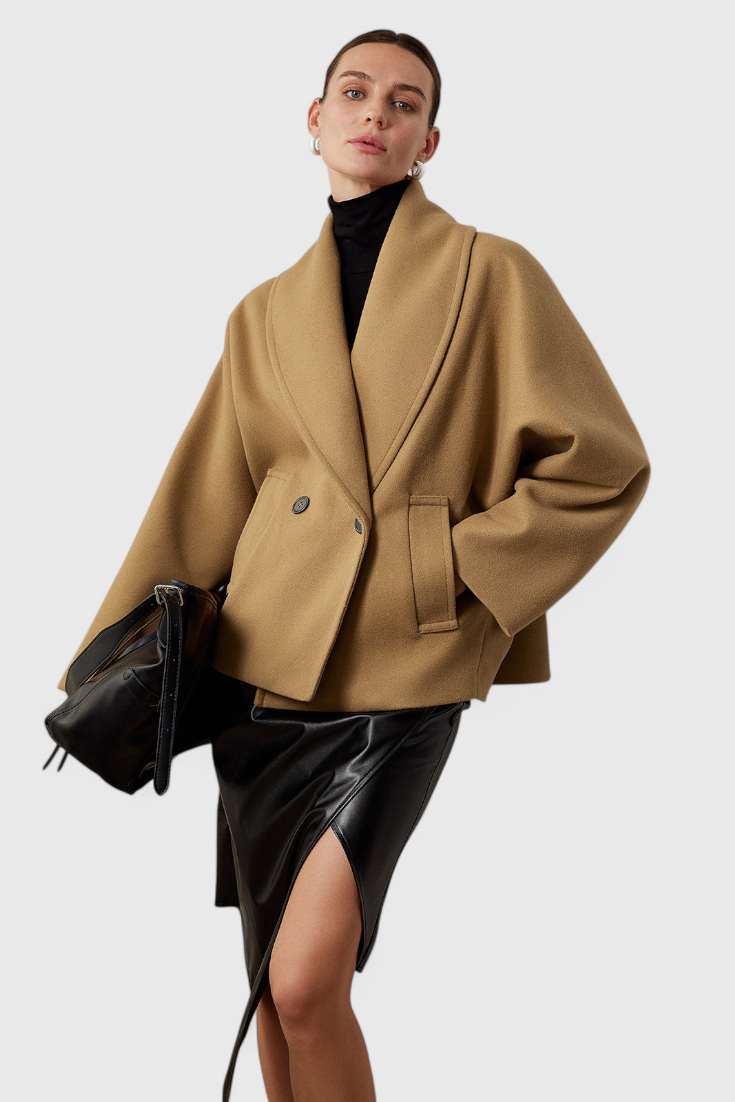 Penelope | Cappotto Oversize con Collo a Sciarpa