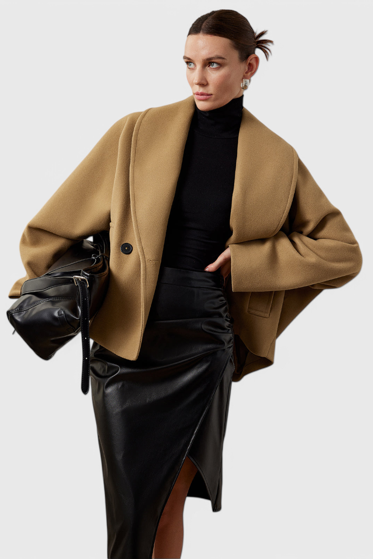 Penelope | Cappotto Oversize con Collo a Sciarpa