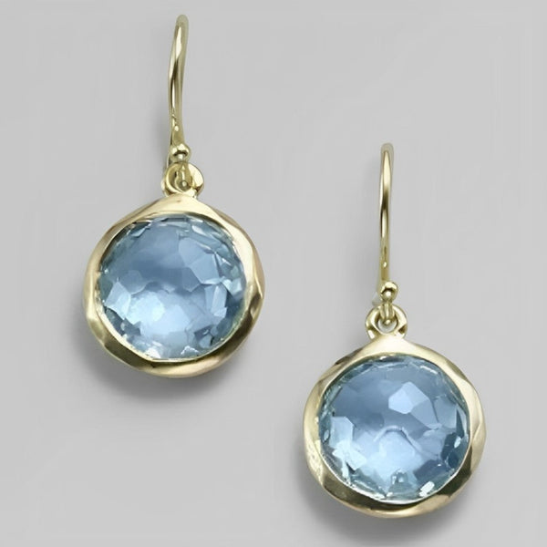 Orecchini chic con cristallo blu