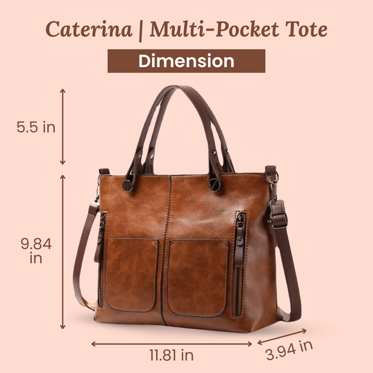 Borsa a tracolla Multi-Pocket di Caterina