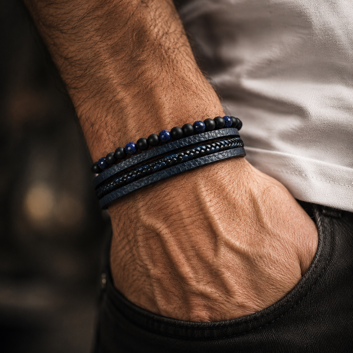 Nomad Stone – Bracciale multistrato con pietre naturali – immagine 7
