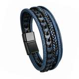 Intreccio di Ferro – Bracciale multistrato in pelle – immagine 7