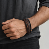 Blackstone Creed – Bracciale in pelle e pietre naturali – immagine 6