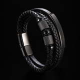 Ironcrest – Bracciale multistrato in pelle e acciaio – immagine 4
