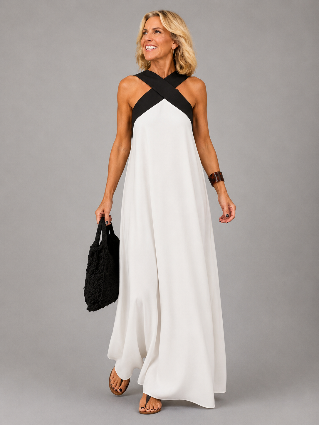 Antonietta | Abito Maxi Eleganza Incrociata
