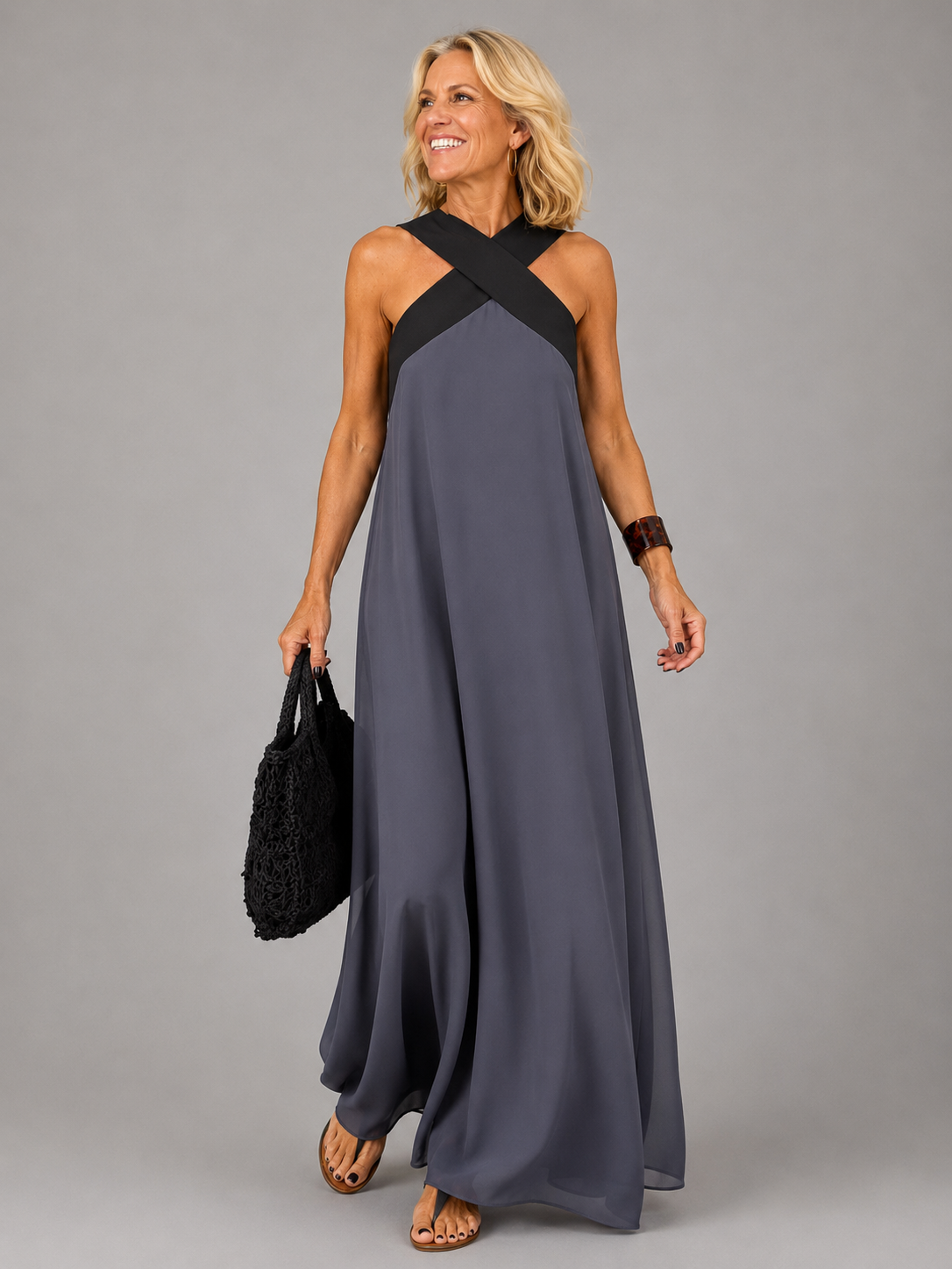 Antonietta | Abito Maxi Eleganza Incrociata