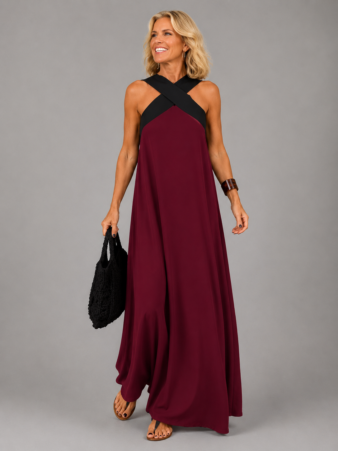 Antonietta | Abito Maxi Eleganza Incrociata