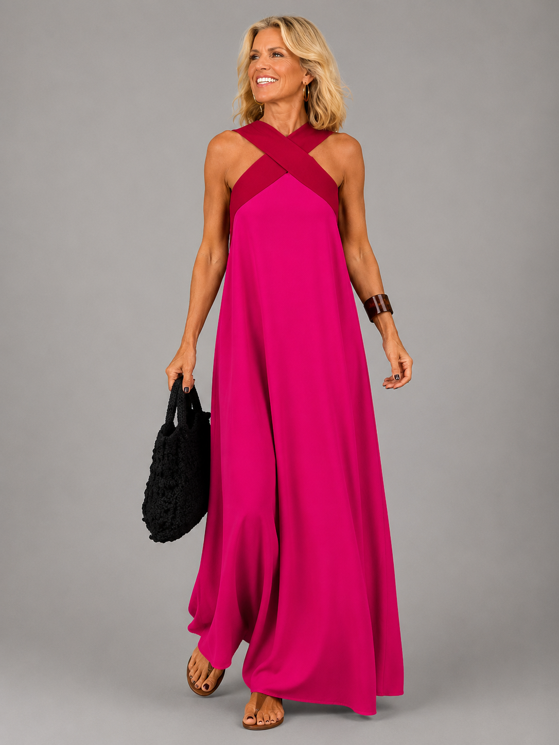 Antonietta | Abito Maxi Eleganza Incrociata