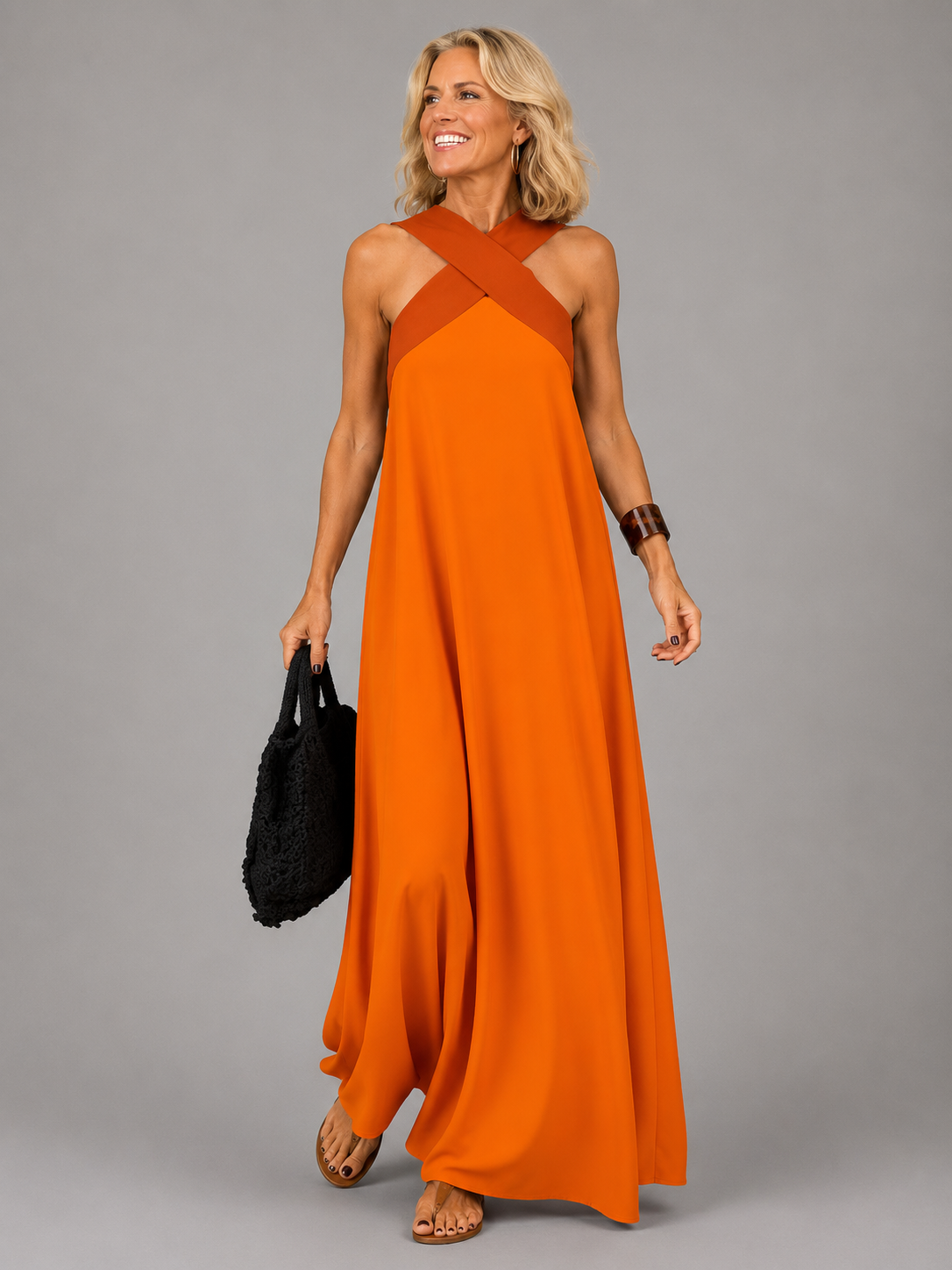 Antonietta | Abito Maxi Eleganza Incrociata
