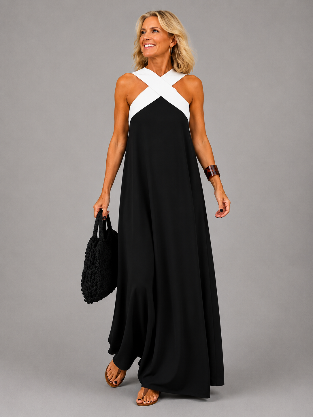 Antonietta | Abito Maxi Eleganza Incrociata