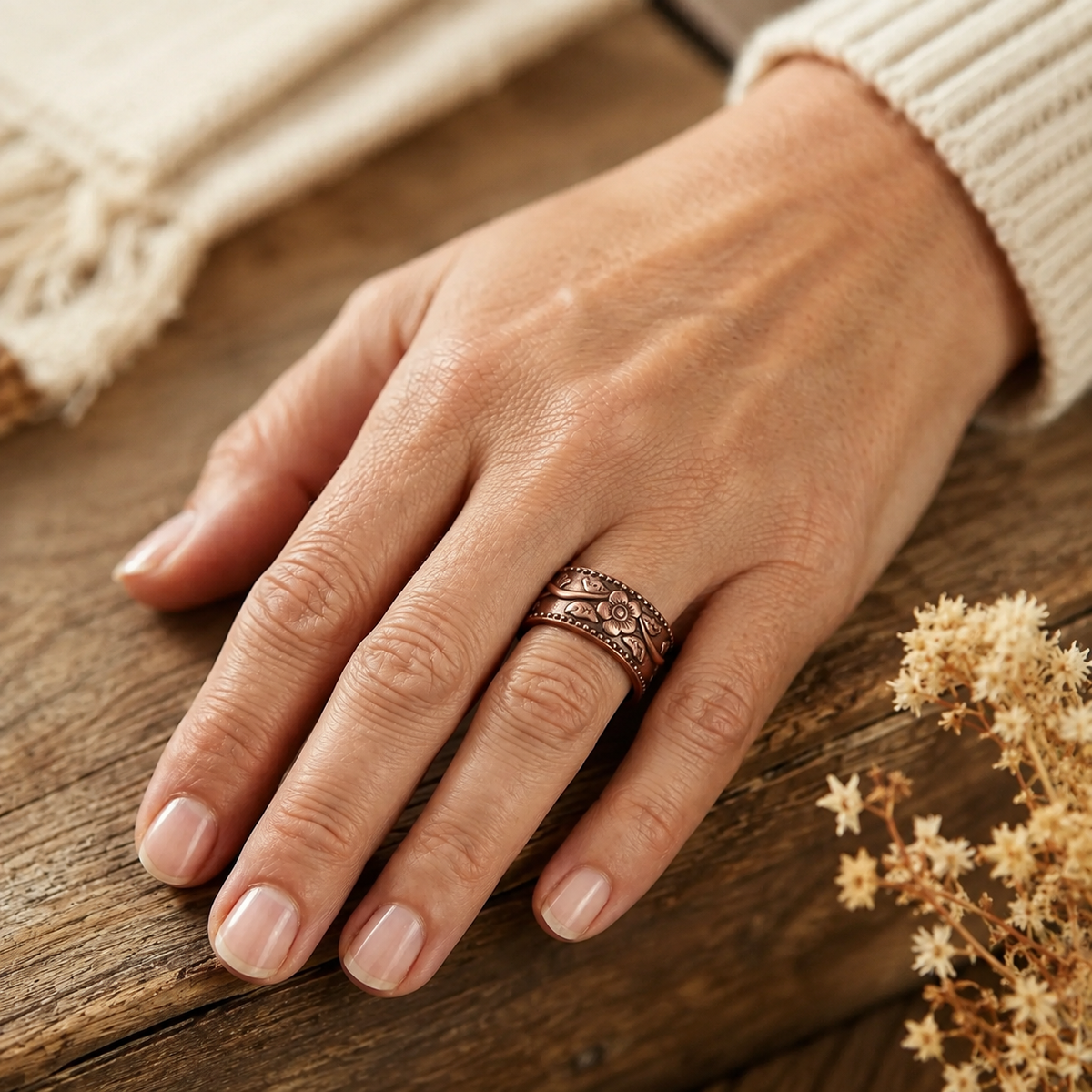 Anello in Rame Rosehaven Bloom