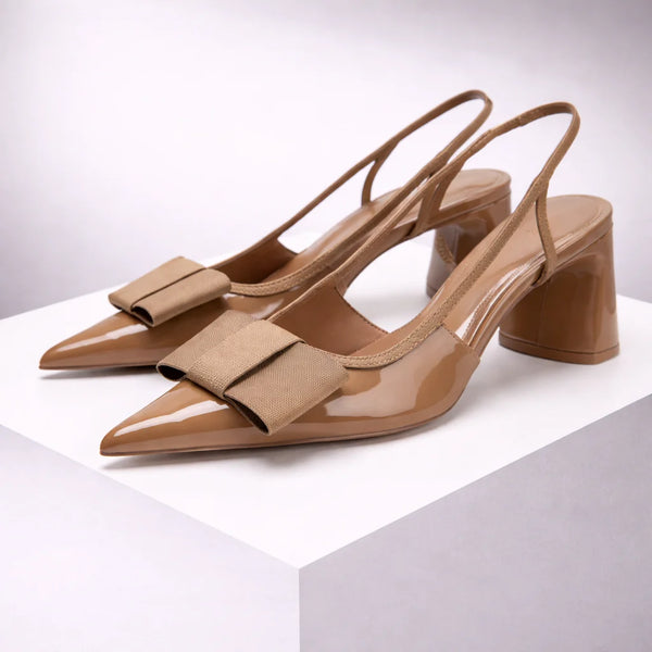 Calvetti — Scarpe con Tacco a Fascetta e Fiocco