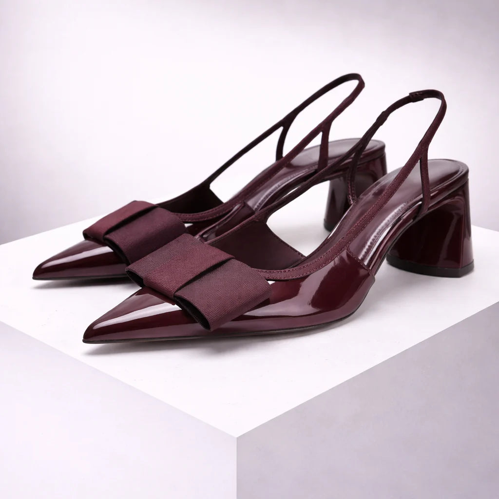 Calvetti — Scarpe con Tacco a Fascetta e Fiocco