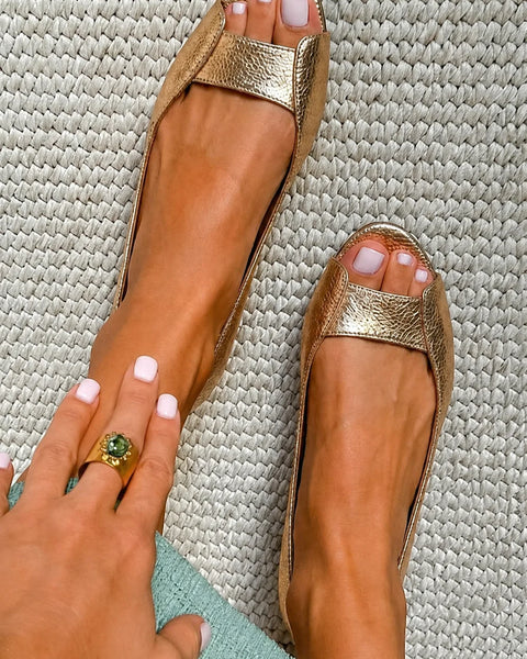 Ballerine con texture metallica
