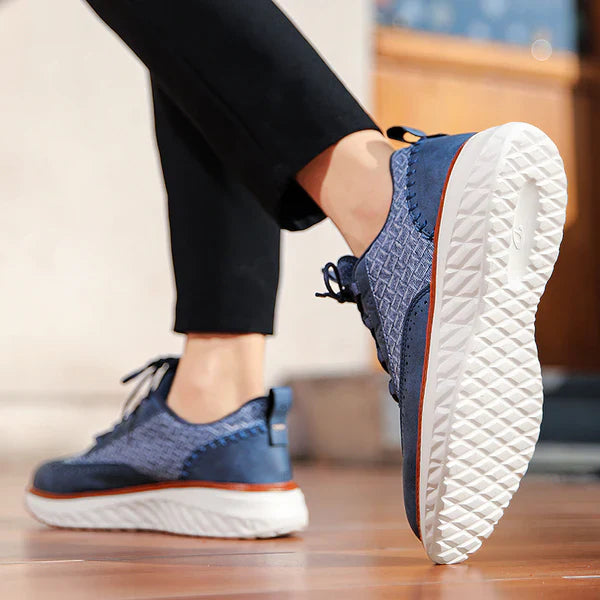 Vittorio — Sneaker Oxford in Pelle Intrecciata