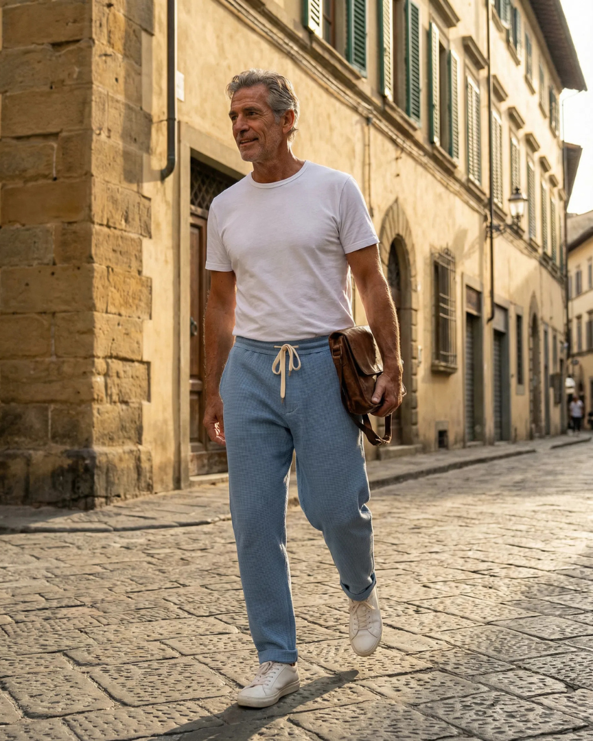 Sartori — Pantaloni in Trama Nido d'Ape