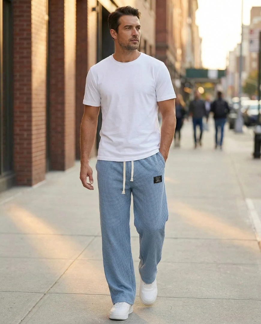 Sartori — Pantaloni in Trama Nido d'Ape