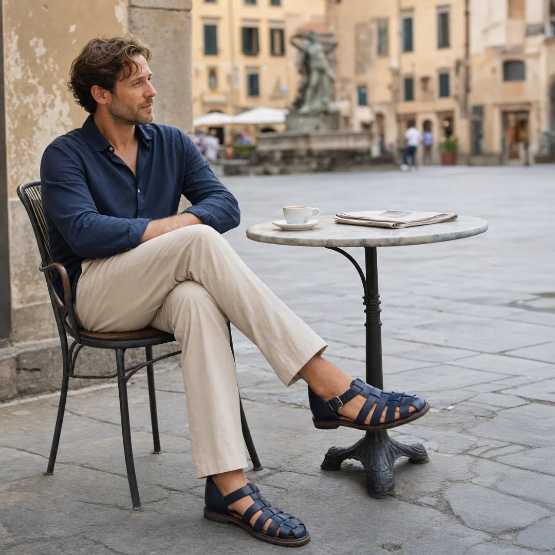 Giorgio — Sandalo Artigianale in Pelle Intrecciata