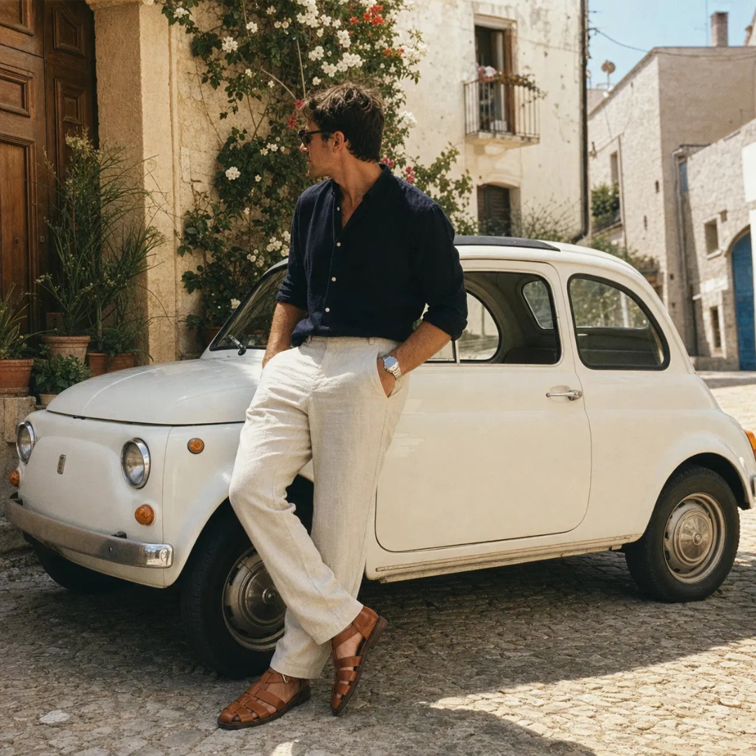 Giorgio — Sandalo Artigianale in Pelle Intrecciata