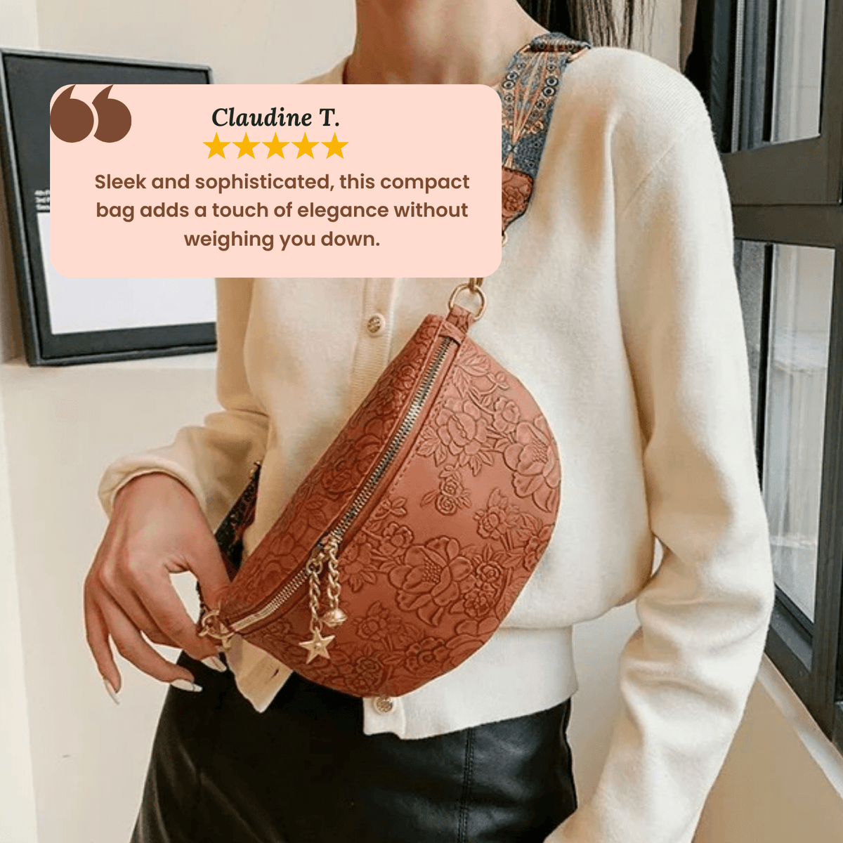 Charm Embossato di Filomena | Borsa a Spalla