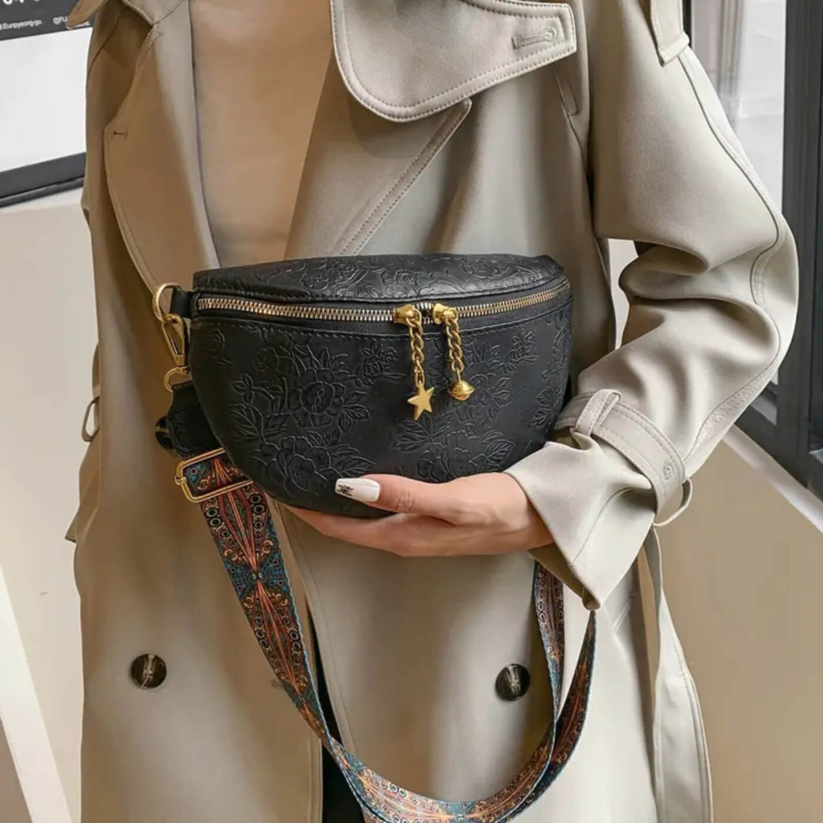 Charm Embossato di Filomena | Borsa a Spalla