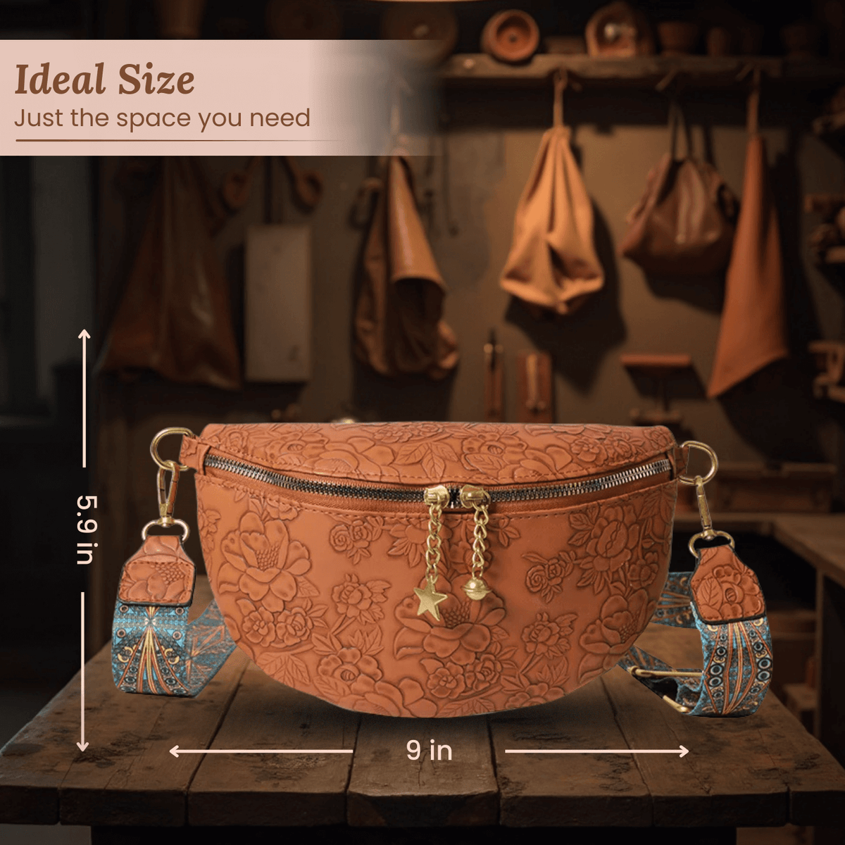 Charm Embossato di Filomena | Borsa a Spalla