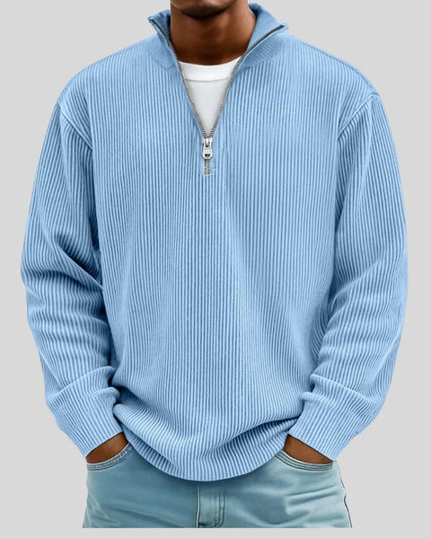 Pullover Bennett a Mezzo Zip a Costine