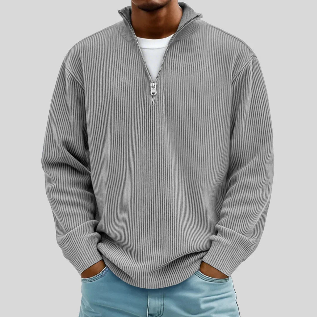 Pullover Bennett a Mezzo Zip a Costine