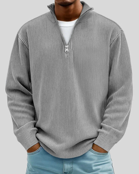Pullover Bennett a Mezzo Zip a Costine
