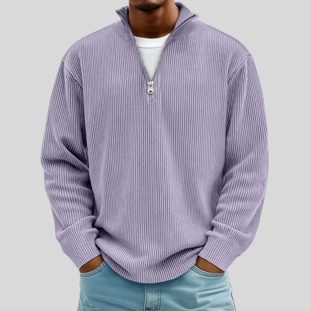 Pullover Bennett a Mezzo Zip a Costine