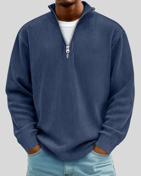 Pullover Bennett a Mezzo Zip a Costine