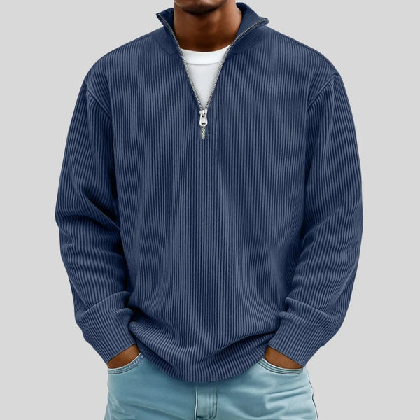 Pullover Bennett a Mezzo Zip a Costine