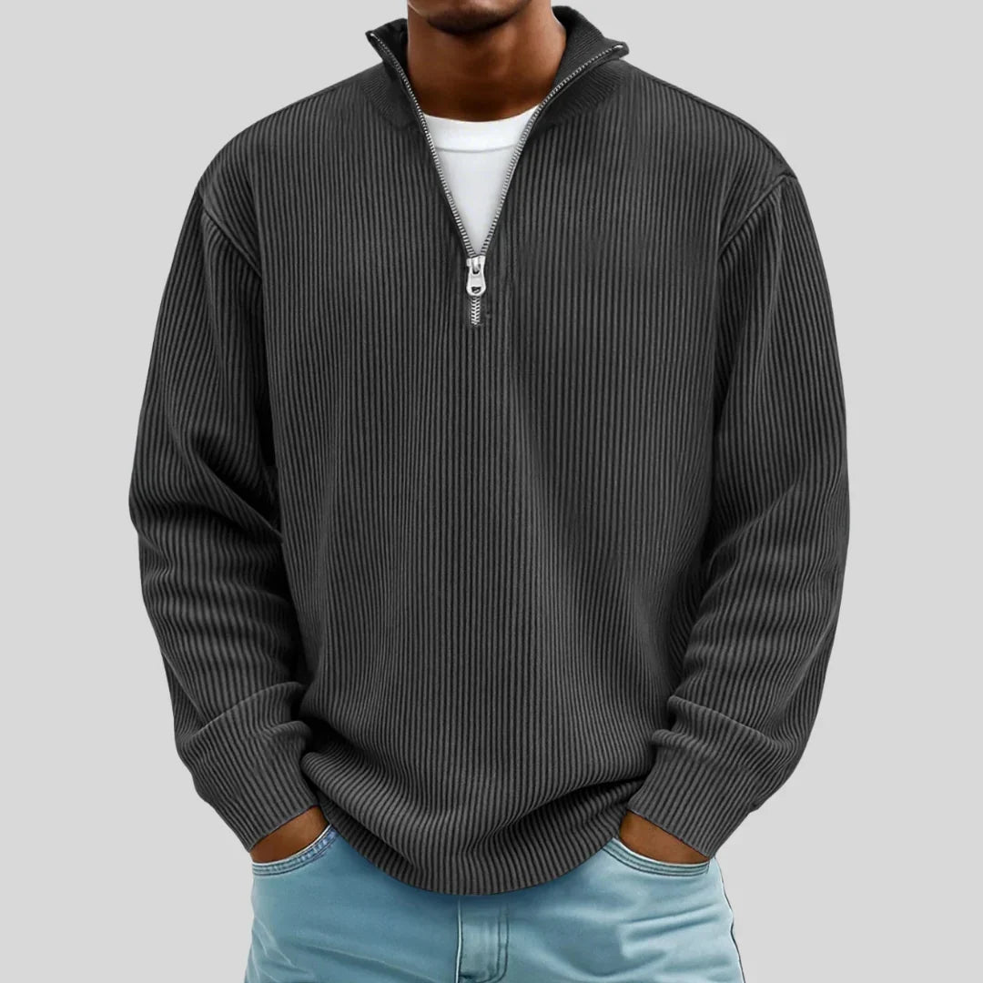 Pullover Bennett a Mezzo Zip a Costine