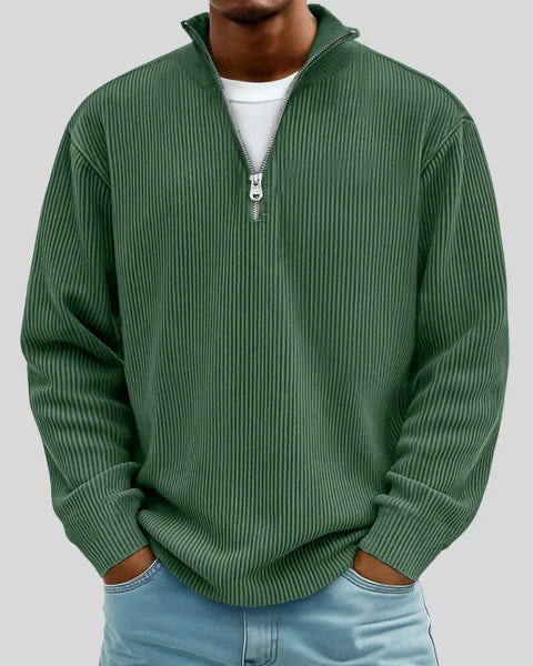 Pullover Bennett a Mezzo Zip a Costine