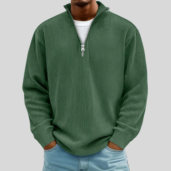 Pullover Bennett a Mezzo Zip a Costine