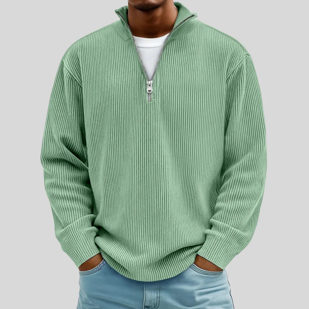 Pullover Bennett a Mezzo Zip a Costine