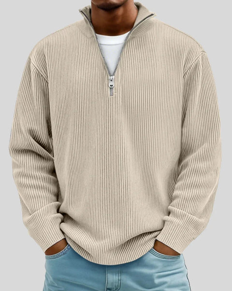 Pullover Bennett a Mezzo Zip a Costine