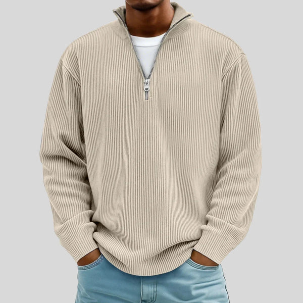 Pullover Bennett a Mezzo Zip a Costine