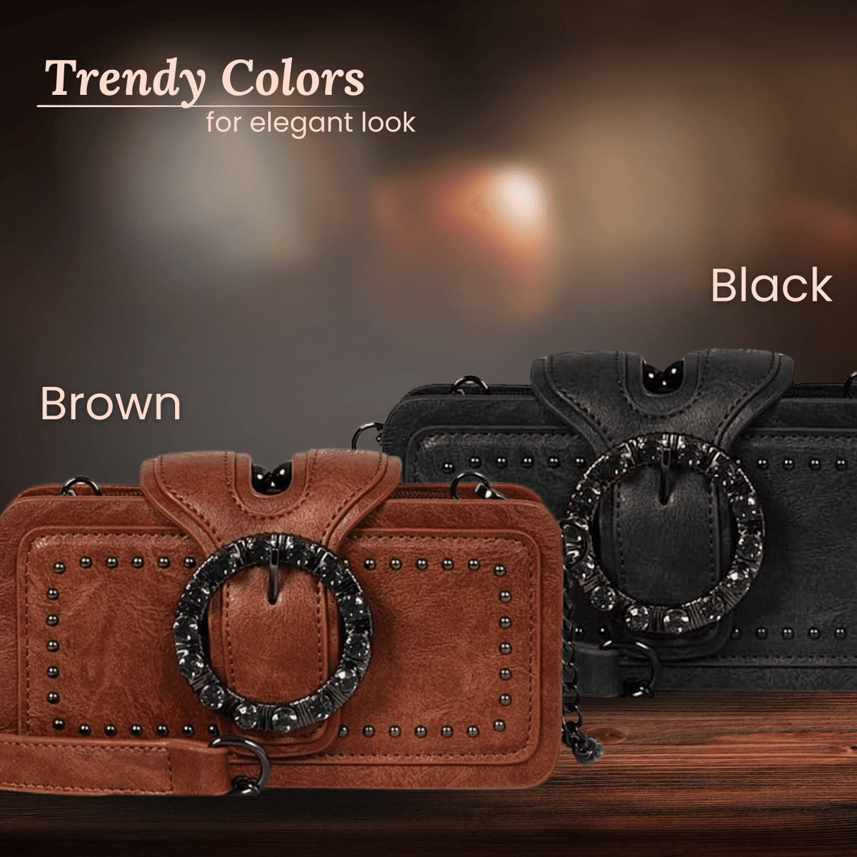 Borsa a Clutch con Borchie di Margherita