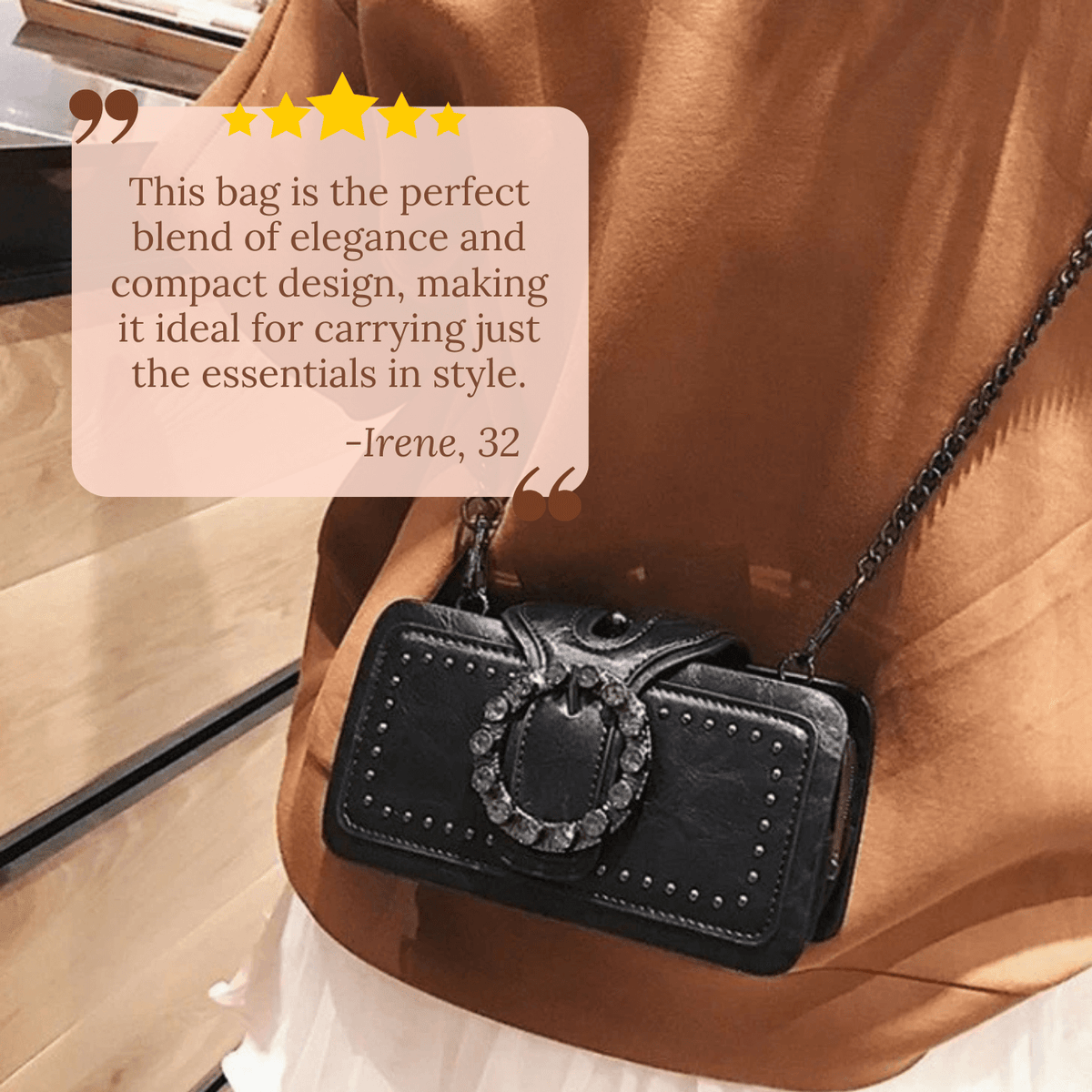 Borsa a Clutch con Borchie di Margherita