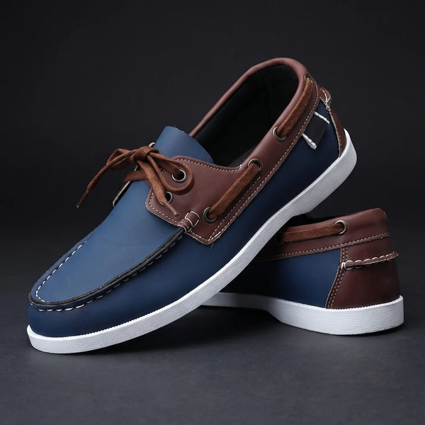 Scarpa Nautica in Pelle Bicolore – Suola Comfort
