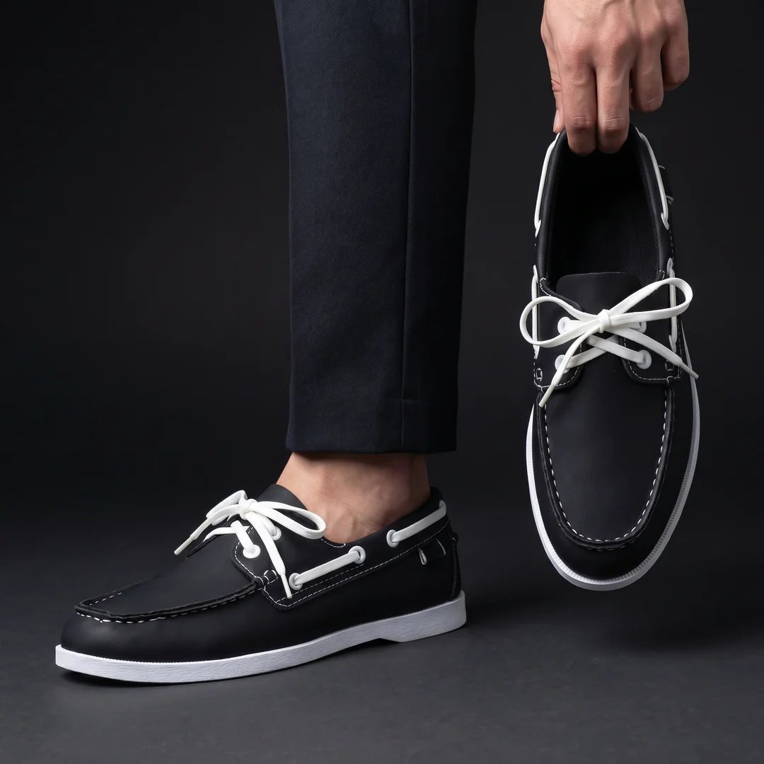 Scarpa Nautica in Pelle Bicolore – Suola Comfort