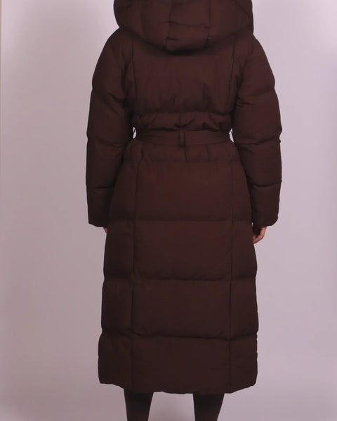 Carmen - Cappotto Puffer Lungo con Cintura