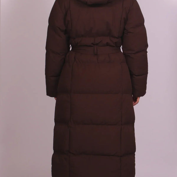 Carmen - Cappotto Puffer Lungo con Cintura