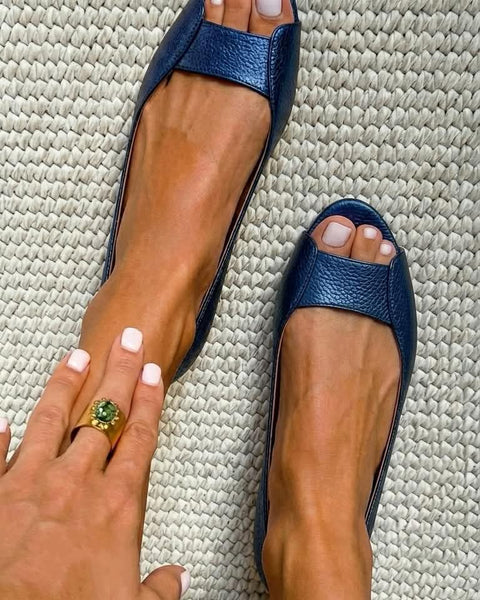 Ballerine con texture metallica