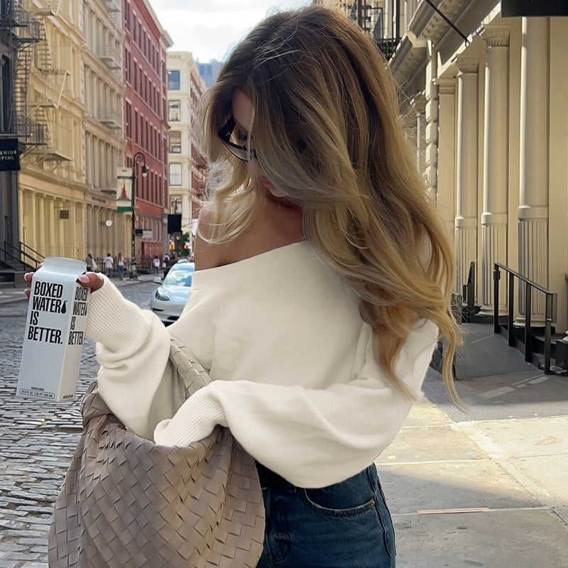 VELARA | Maglione Morbido Off-Shoulder